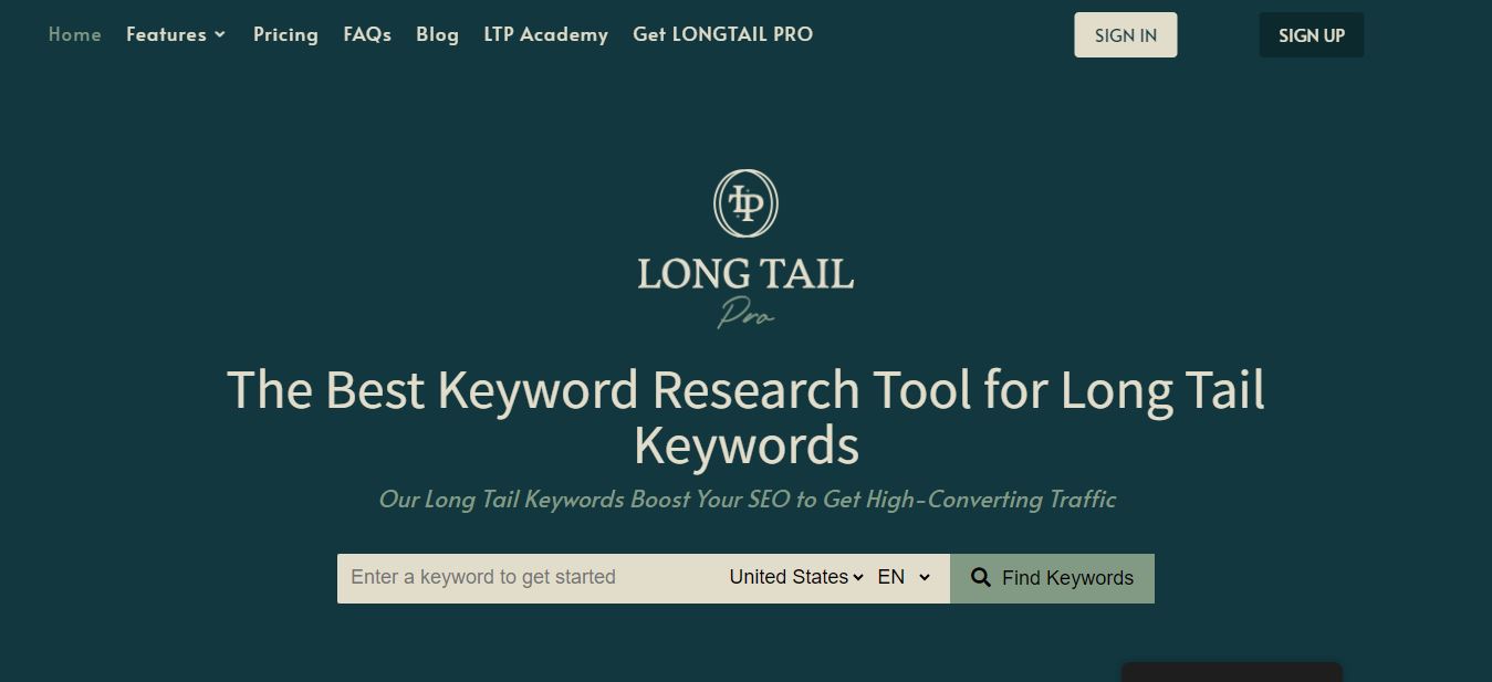 LongtailPro Website